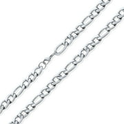 Bling Jewelry Mens Heavy Solid Strong Figaro Chain Necklace Link Stainless Steel 11MM 30 Inch